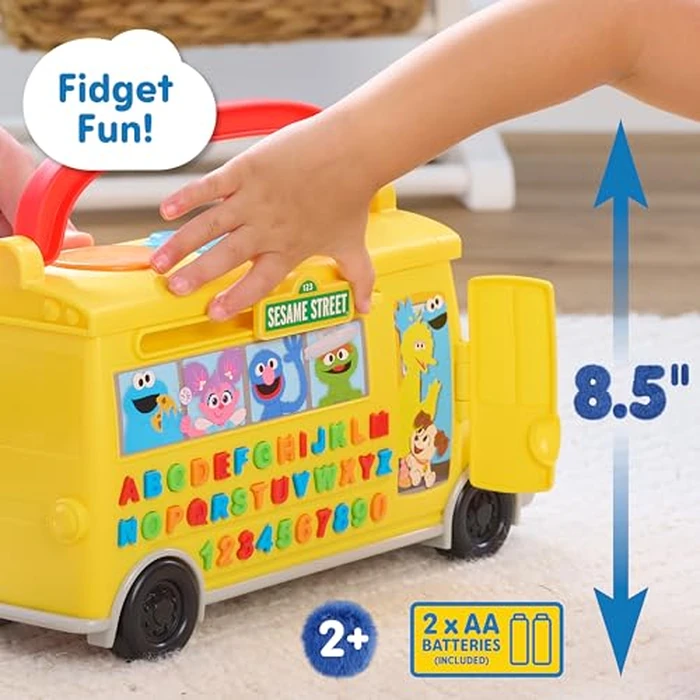 Sesame Street Elmo's Learn & Go School Bus Interactive Toy with Lights and Sounds, Toddlers Learn The Alphabet, Phonics, Numbers, Music, & More, Toy for Girls, Boys, Kids, Ages 2 and Up by Just Play by Sesame Street - Image 7