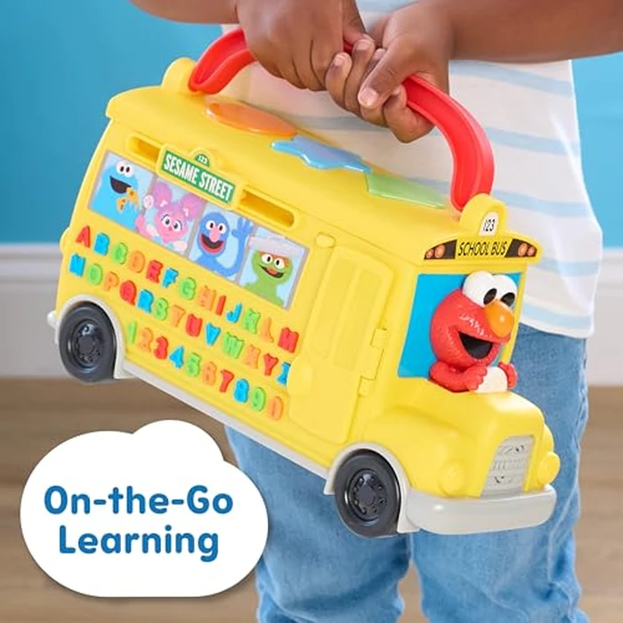 Sesame Street Elmo's Learn & Go School Bus Interactive Toy with Lights and Sounds, Toddlers Learn The Alphabet, Phonics, Numbers, Music, & More, Toy for Girls, Boys, Kids, Ages 2 and Up by Just Play by Sesame Street - Image 8