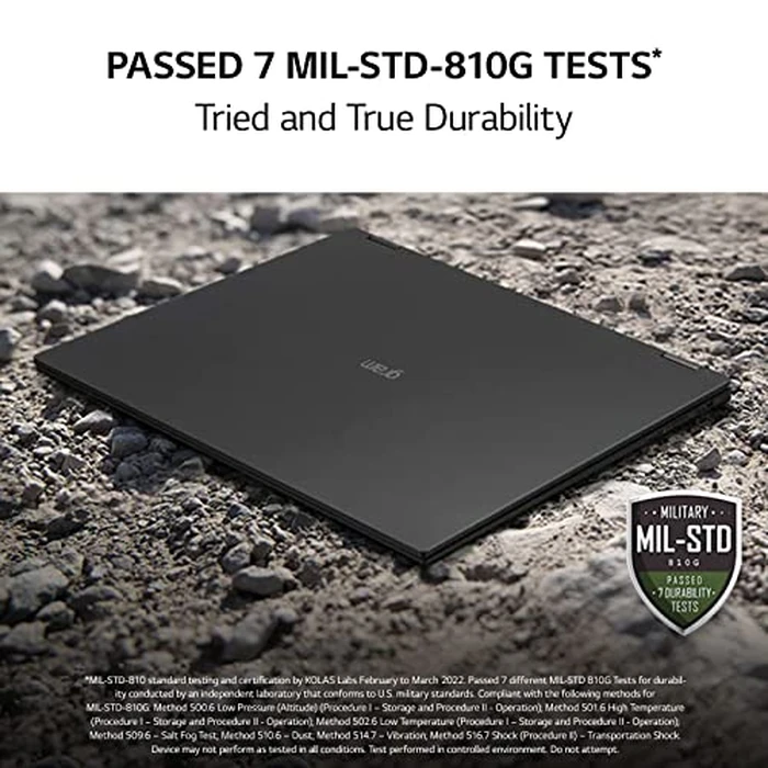 LG gram (2022) 16T90Q 2-in-1 Tablet Laptop, 16" (1920 x 1200) IPS Display, Intel Evo 12th Gen i7 1260P Processor, 16GB LPDDR5, 2TB NVMe SSD, FHD Webcam, WiFi 6E, Thunderbolt 4, Windows 11, Black by LG - Image 8