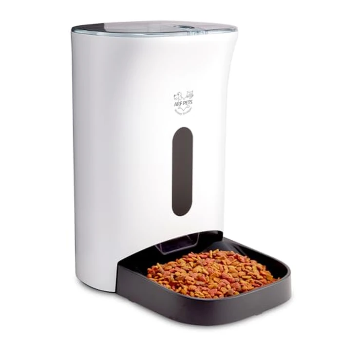 Arf Pets Automatic Pet Feeder Food Dispenser for Dogs, Cats & Small Animals - Features Distribution Alarms, Portion Control & Voice Recording - Timer Programmable Up to 4 Meals a Day by Arf Pets - Image 1