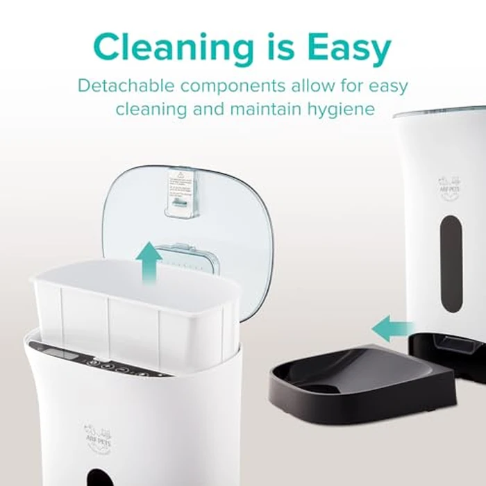 Arf Pets Automatic Pet Feeder Food Dispenser for Dogs, Cats & Small Animals - Features Distribution Alarms, Portion Control & Voice Recording - Timer Programmable Up to 4 Meals a Day by Arf Pets - Image 6