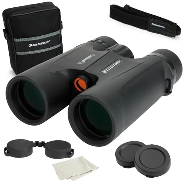 Celestron - Outland X 8x42 Binoculars - Ideal for Birding and Outdoors - 42mm Objective Lenses - Wide 7 degrees Field of View - BaK-4 Prisms - Multi-Coated - Waterproof and Fogproof by Celestron - Used - Very Good condition - US$72.62
