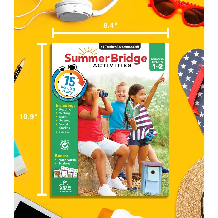 Summer Bridge Activities 1st to 2nd Grade Workbook, Activity Book with Math, Reading Comprehension, Science, Fitness, Social Studies, Writing Practice, and Flash Cards (Volume 3) by Summer Bridge Activities - Image 9