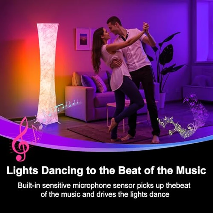 WORLD WIN Floor Lamp, 61'' Smart RGB LED Corner Lamp with Music Sync and 16 Million DIY Colors, 3 Color Temperature, APP & Remote Control, Color Changing Standing Floor Lamp for Bedroom Living Room by WORLD WIN - Image 5