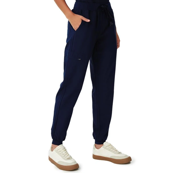 floralhue Scrubs for Women, V-Neck Scrubs Top & Cargo Pants with 10 Pockets, Navy Blue, 3XL by floralhue - Image 5