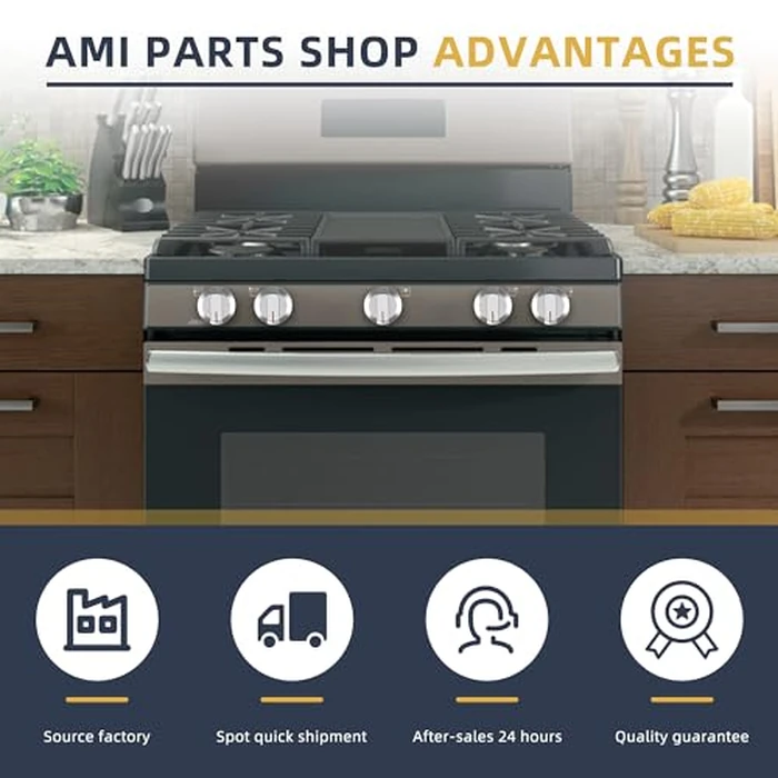 AMI PARTS DG94-03500A/Z Fit for Samsung Gas Stove Knob Replacement (5PCK) and DG94-03500U Gas Stove Knobs-Models NX60T8111SS NX60T8311SS NX60T8711SS for Samsung Oven Stove knobs by AMI PARTS - Image 7