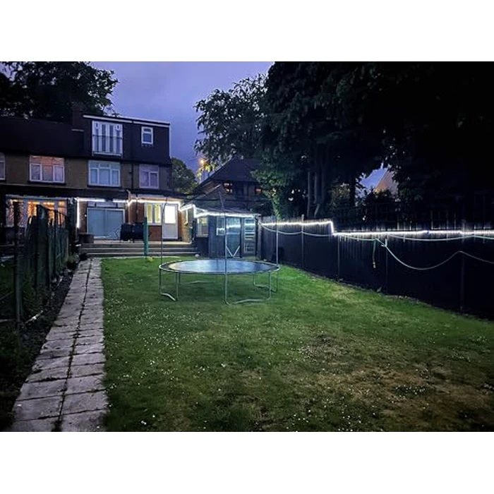 Lighting EVER 33ft 240 LED Outdoor Rope Lights Cool White 6000K, 24 V Connectable, Waterproof Clear Tube String Lights for Deck Railing, Patio Ground, Garden, Yard Lawn, Flower Bed Landscape, Camping by Lighting EVER - Image 6