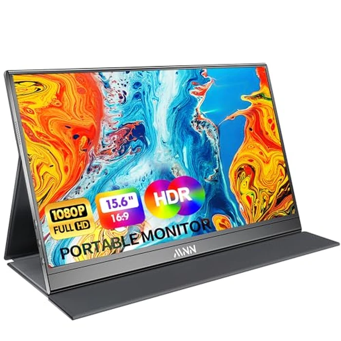 MNN Portable Monitor 15.6inch FHD 1080P USB C HDMI Gaming Ultra-Slim IPS Display w/Smart Cover & Speakers,HDR Plug&Play, External Monitor for Laptop PC Phone Mac (15.6'' 1080P) by MNN - Used - Very Good condition - US$47.02