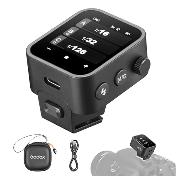 Godox X3 X3-C Flash Trigger for Canon, High-Definition OLED Screen, 1/8000s HSS TTL TCM Function, USB-C Charge Flash Transmitter, GODOX X3C X3 C Touchscreen Wireless Flash Trigger Transmitter by GODOX - Used - Like New condition - US$79.21