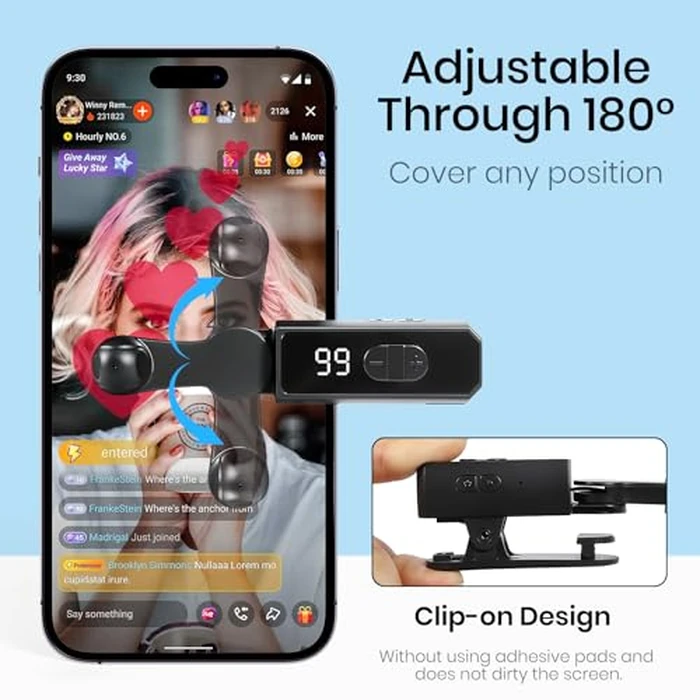 Auto Clicker Smart Tapper for iPhone iPad Android TikTok - Auto Touch Device with 107 Adjustable Speed, Rechargeable,Wireless,Instant Clicker for Live Stream Likes, Social Media Tasks（Black） by RAKUBULL - Image 4