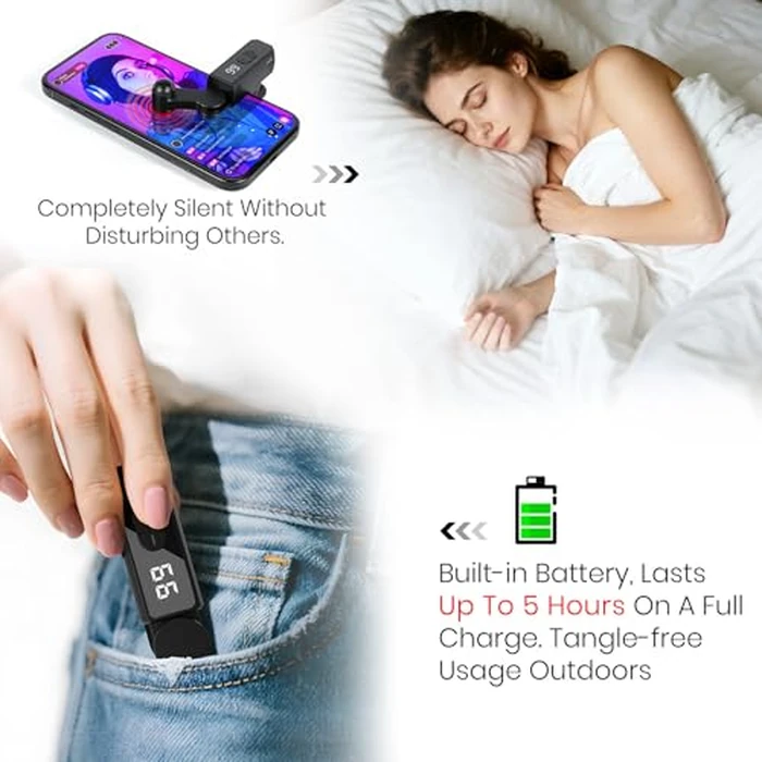 Auto Clicker Smart Tapper for iPhone iPad Android TikTok - Auto Touch Device with 107 Adjustable Speed, Rechargeable,Wireless,Instant Clicker for Live Stream Likes, Social Media Tasks（Black） by RAKUBULL - Image 5