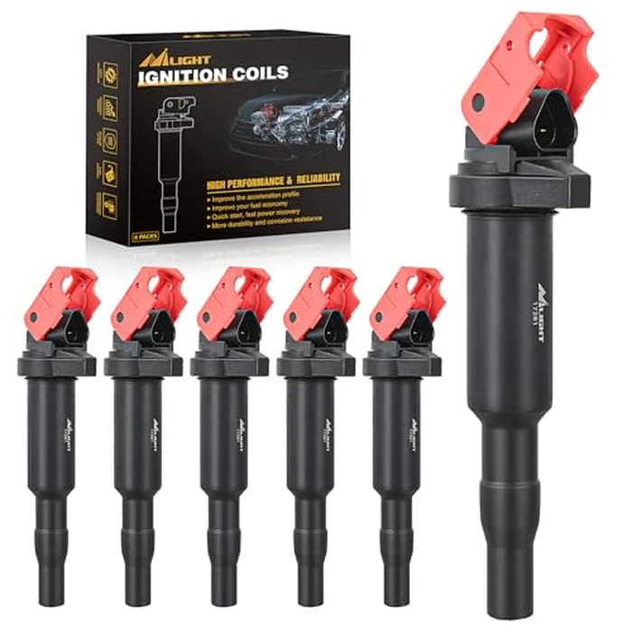 Nilight Ignition Coil UF592 C1638 Automotive Replacement Ignition Coils Fit for BMW 325i 325Ci 328i 330Ci 335i 525i 528i 530i 535i 545i 745Li X3 X5 M5 M6 Z4-2.5 3.0 4.4 4.8L Engine 0221504470-6 Pack by Nilight - Used - Good condition - CA$73.54