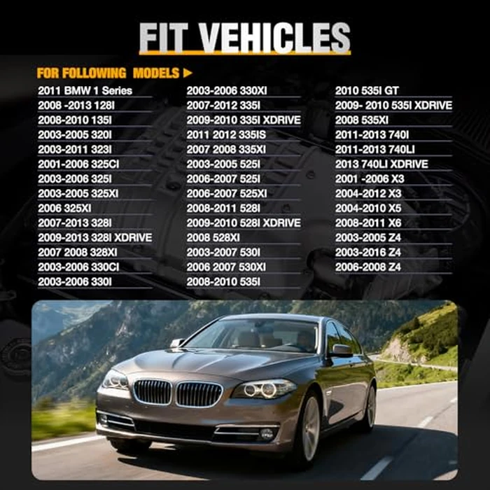 Nilight Ignition Coil UF592 C1638 Automotive Replacement Ignition Coils Fit for BMW 325i 325Ci 328i 330Ci 335i 525i 528i 530i 535i 545i 745Li X3 X5 M5 M6 Z4-2.5 3.0 4.4 4.8L Engine 0221504470-6 Pack by Nilight - Image 3