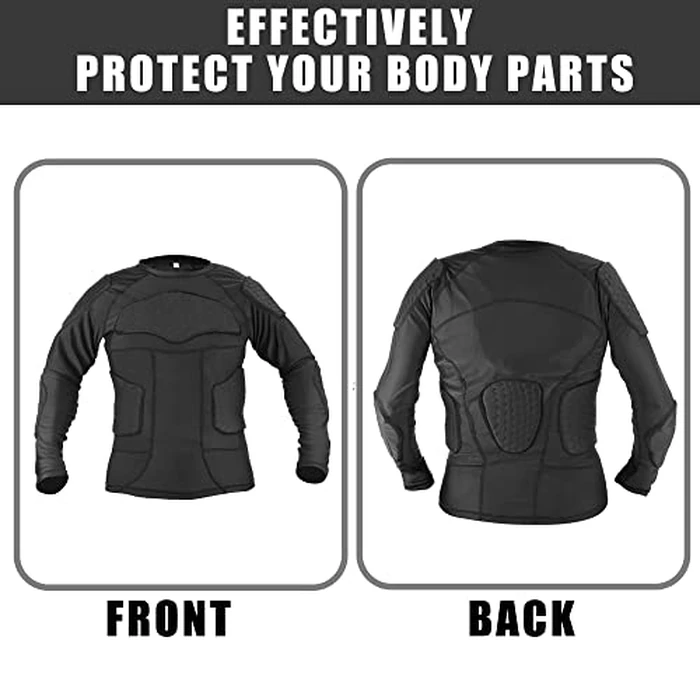 X AUTOHAUX Size L Bike Motorcycle Riding Protective Full Body Armor Jacket Thorax Back Backbone Protector for Skateboarding Skiing Black by X AUTOHAUX - Image 5