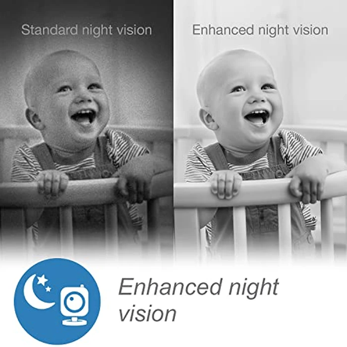 VTech RM7764HD 1080p WiFi Remote Access Baby Monitor, 360 degrees Pan&Tilt, 7” 720p HD Display, HD Night Vision, Soothing Sounds, 2-Way Talk, Temperature Sensor, Motion Detection, iOS & Android by VTech - Image 5