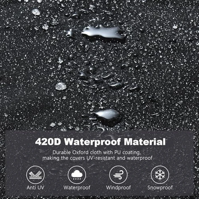 SheeChung Patio Furniture Covers Rectangular 110"L x 84"W x 28"H,Outdoor Sectional Sofa Couch Set Cover,Waterproof Garden Dining Table Chair Set Cover,Weather Resistant by SheeChung - Image 3