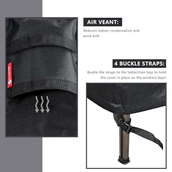 SheeChung Patio Furniture Covers Rectangular 110"L x 84"W x 28"H,Outdoor Sectional Sofa Couch Set Cover,Waterproof Garden Dining Table Chair Set Cover,Weather Resistant by SheeChung - Image 5