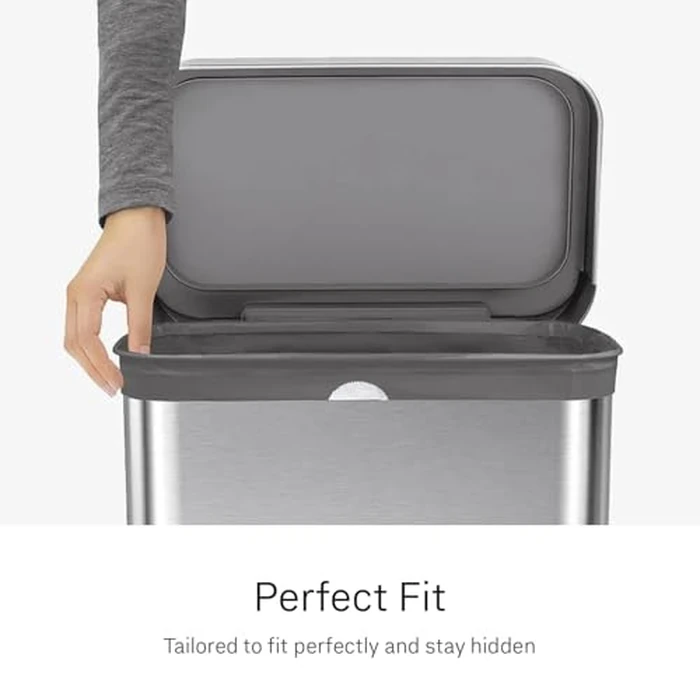 simplehuman Code L 200 Count Odorsorb Custom Fit Liners, Drawstring Odor Absorbing Trash Bags, One-by-One Mess-Free Dispense, Extra Thick & Double Seamed, 50% PCR Plastic, 18 Liter / 4.7 Gallon by simplehuman - Image 3