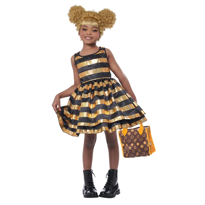 California Costumes L.O.L Surprise! Queen Bee, Child Costume Medium, Black/Gold (3022-101) by California Costumes - Used - Like New condition