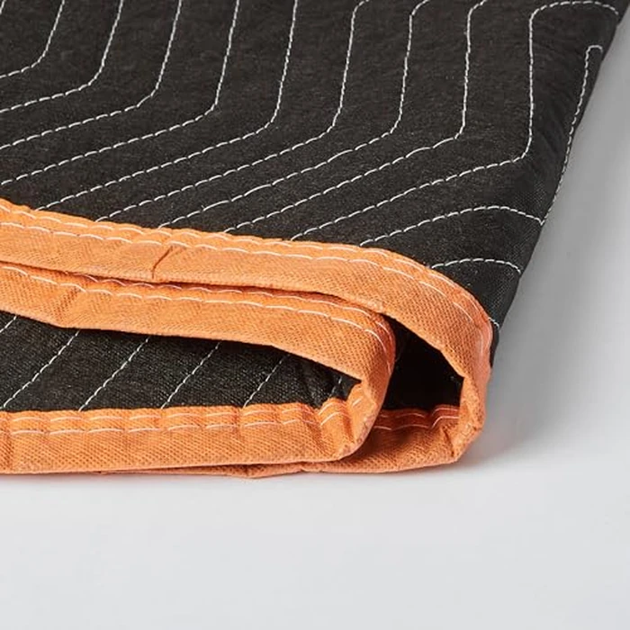 Amazon Basics Reinforced Tear-Resistant Moving Blankets, 72" x 80", Black, 6-Pack by Amazon Basics - Image 5