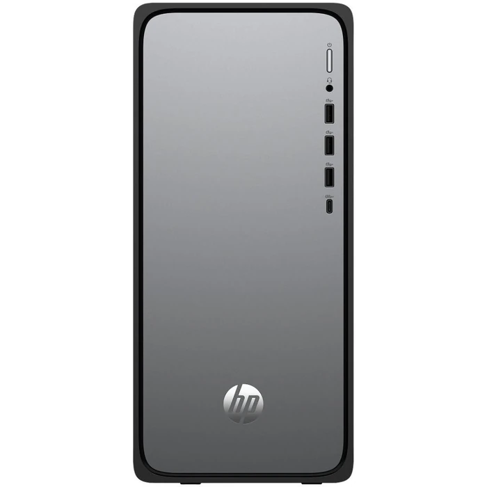 HP OmniDesk M02-0000t Desktop PC - Intel Core i3-14100 3.5GHz - 256GB - Meteor Silver/Jack Black - 8GB RAM by HP - Image 1