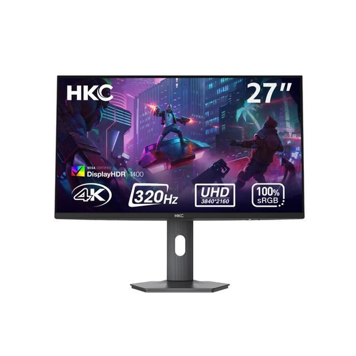 HKC 27" Dual Mode UHD 4K 160Hz Full HD 320Hz 1ms HDR1400 98% DCI-P3 90W DIC USB-C Mini LED Gaming Computer Monitor with Height Adjustable, Swivel, by HKC - Open Boxproduct Type condition - US$271.00