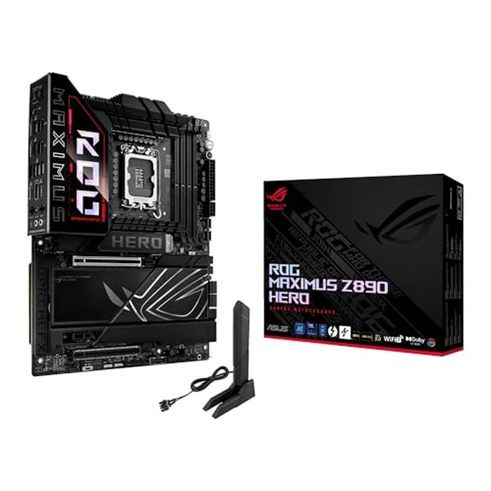 ASUS ROG Maximus Z890 Hero Intel(R) Z890 LGA 1851 ATX Motherboard, Advanced AI PC-Ready, 22+2+1+2 Stages, DDR5, WiFi 7, 3X PCIe(R) 5.0 M.2, Thunderbolt(TM) 4, USB Type-C(R), AI Overclocking/Cooling/Networking by ASUS - Used - Very Good condition - US$249.99