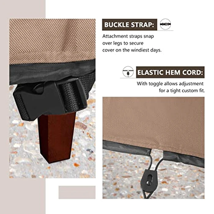 ULTCOVER Waterproof Outdoor Sofa Cover - Heavy Duty Patio Bench Covers 58W x 28D x 35H inch by ULTCOVER - Image 3