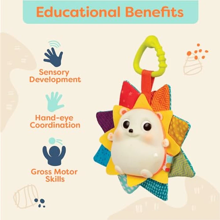 B. toys - Baby Musical Light - Up Hedgehog Toy with Lights & Sounds - Sensory Toy for Newborns, Babies - Music & Glowing Lights - RainGlow Buddy - 0+ Months by B. toys - Image 3