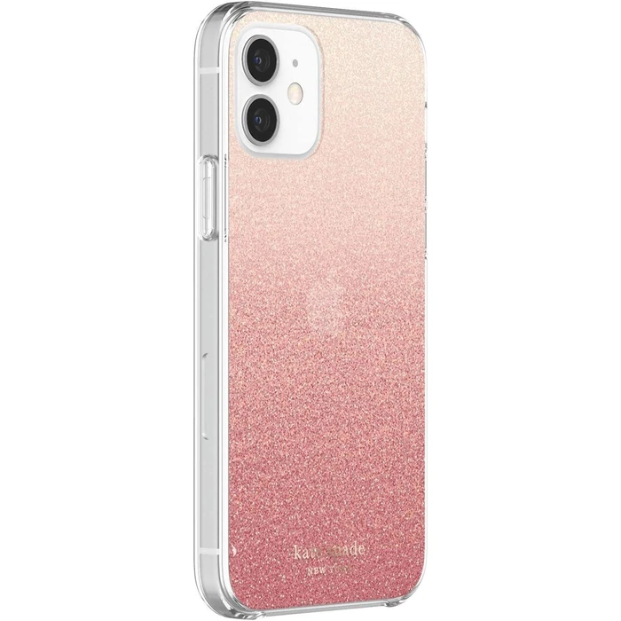 Kate Spade Protective Hardshell Phone Case for iPhone 12 mini - Pink Ombre Glitter by Kate Spade - Image 3