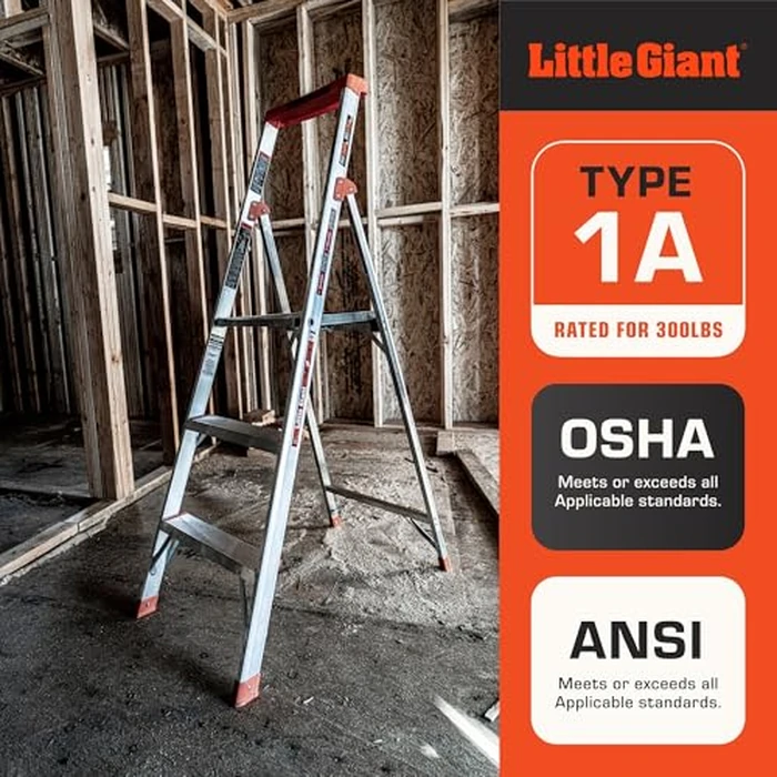 Little Giant Ladder Systems Flip-N-Lite, 5-Foot, Stepladder, Aluminum, Type 1A, 300 lbs Rated (15273-001) by Little Giant - Image 4