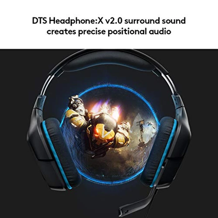 Logitech G432 Wired Gaming Headset, 7.1 Surround Sound, DTS Headphone:X 2.0, Flip-to-Mute Mic, PC (Leatherette) Black/Blue by Logitech G - Image 3