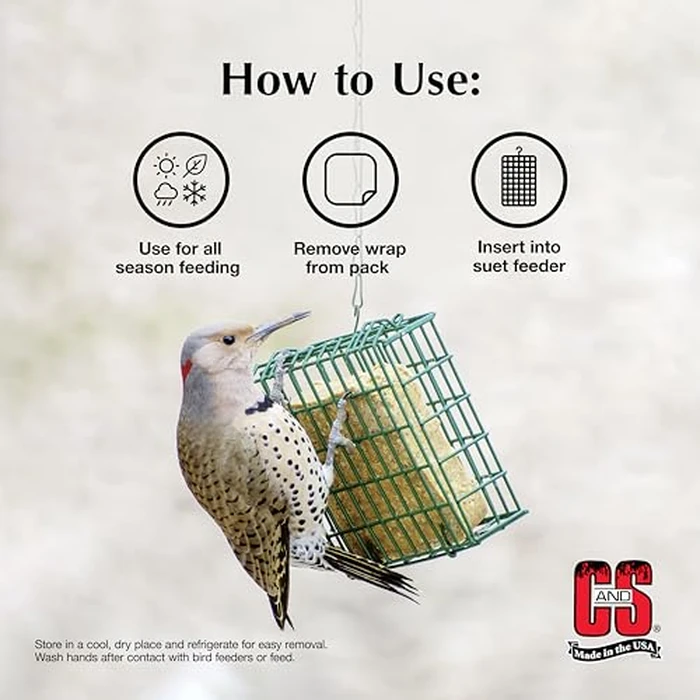 C&S Suet Variety Value Pack, Peanut Delight Dough & Berry Treat, Wild Bird Food, Year Round Source of Energy for Birds, 24 Pack by C&S - Image 3
