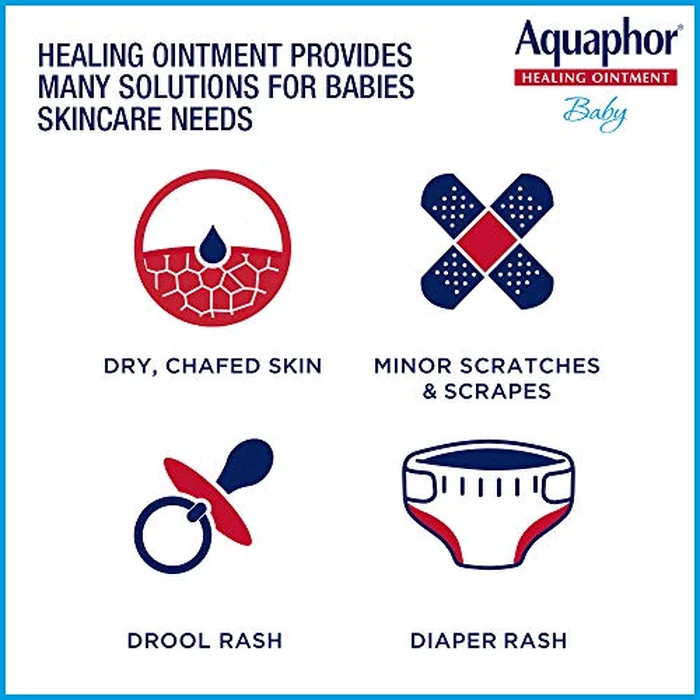 Aquaphor Baby Healing Ointment (14 Oz) + 3-in-1 Diaper Rash Cream (3.5 Oz), Hypoallergenic and Fragrance Free Skin Care Set for Babies by Aquaphor - Image 3