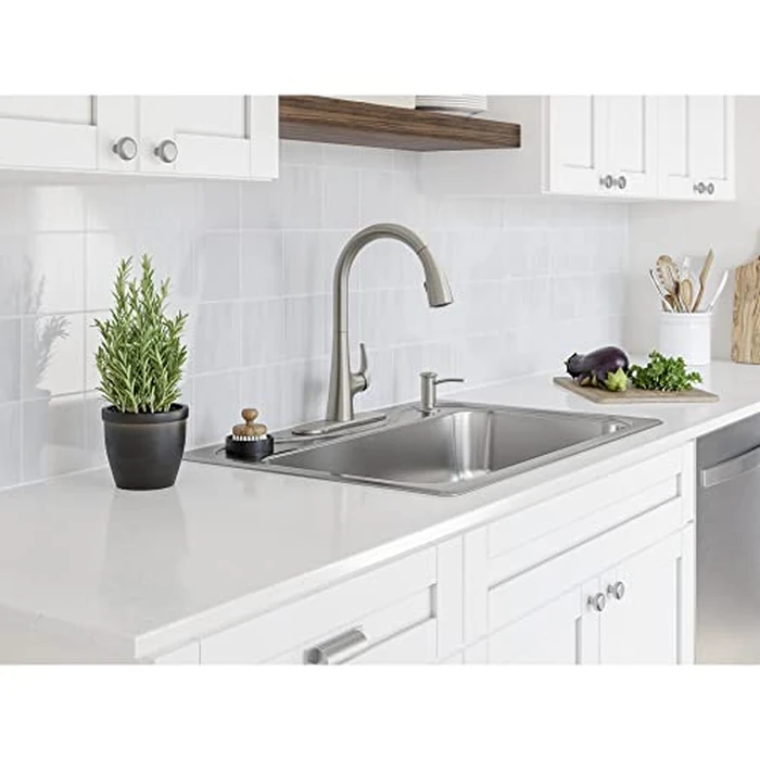 KOHLER 1895-C-VS Kitchen Sink Soap Dispenser with Contemporary Design, Store Liquid Soap, Dishwasher Liquid, or Hand Lotion, Vibrant Stainless, 16oz by Kohler - Image 6