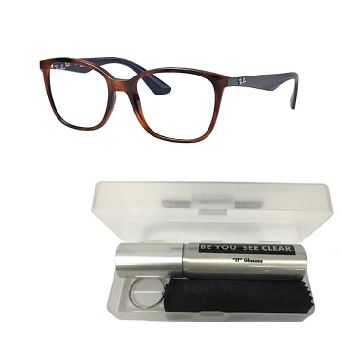 Ray-Ban RX7066 Eyeglasses Bundle: RX 7066 5585 Light Havana and Eyewear Cleaning Kit by Ray-Ban - Image 2