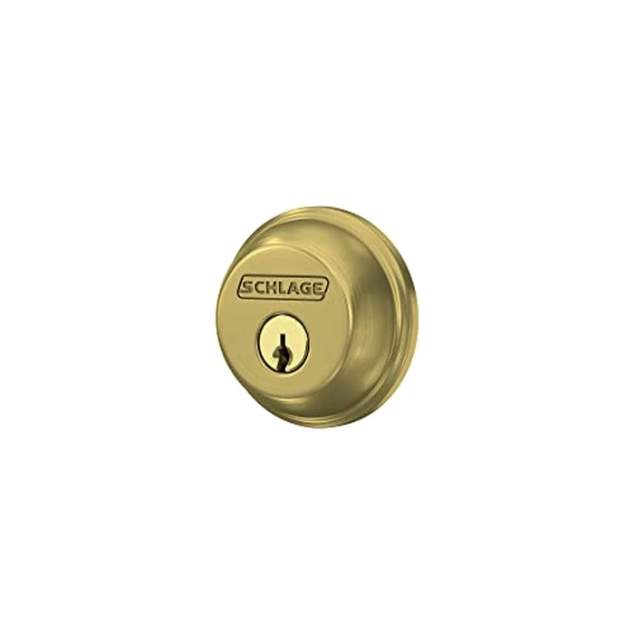 SCHLAGE Lock Company Single Cylinder Deadbolt, Satin Brass (B60 N 608) by SCHLAGE - Image 6