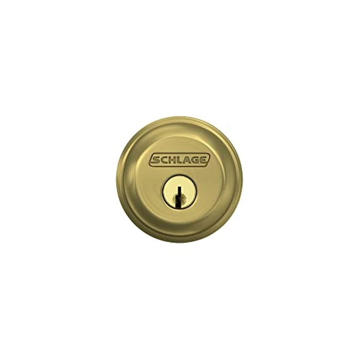 SCHLAGE Lock Company Single Cylinder Deadbolt, Satin Brass (B60 N 608) by SCHLAGE - Image 7