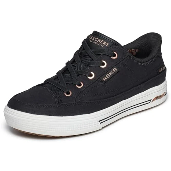 Skechers Women's Arch Fit Arcade-See Ya There Hands Free Slip-ins Sneaker, True Black, 9.5 by Skechers - Used - Very Good condition - CA$63.14