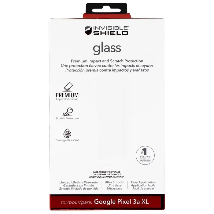ZAGG Invisible Shield (Glass) Tempered Glass for Google Pixel 3a XL - Clear by Zagg - Refurbished - Brand New condition
