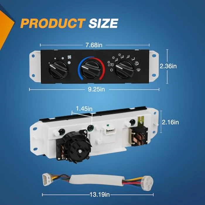 Nilight A/C Heater Climate Control Module Switch Panel Compatible with 1999 2000 2001 Jeep Wrangler TJ 2002 2003 2004 Wrangler TJ Right Hand Driver Truck Replacement Air Conditioning Panel by Nilight - Image 5