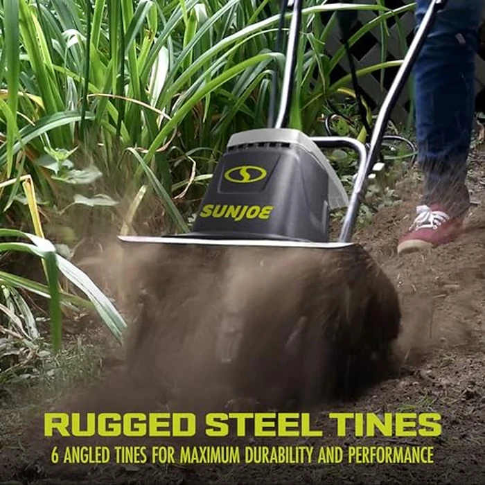 Sun Joe Corded Electric Garden Tiller & Cultivator with Steel Tines, 16", 13.5-Amp Motor - Heavy-Duty Tilling Machine for Lawn, Yard, and Gardening Care, TJ604E by Sun Joe - Image 3