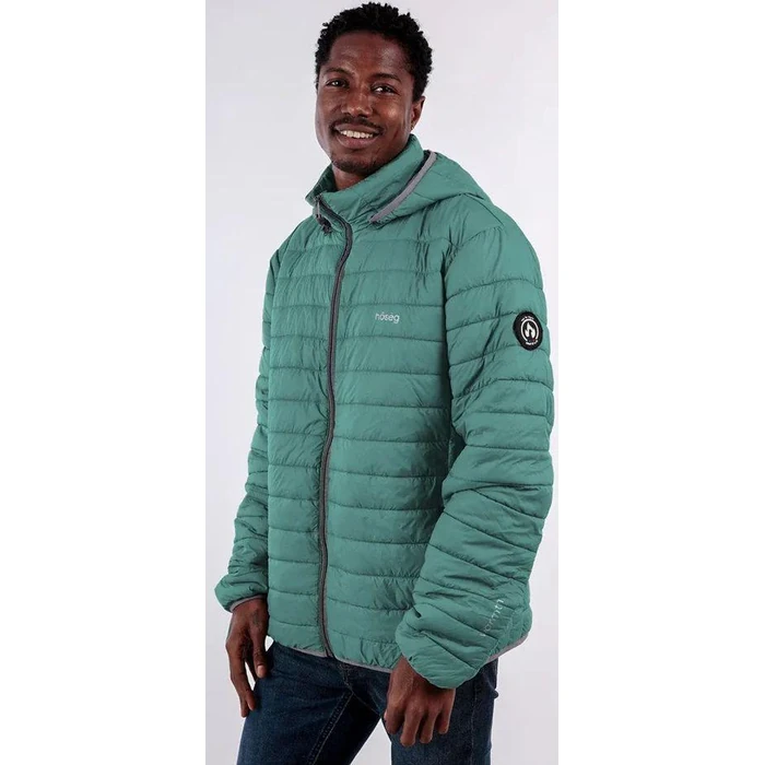 Hoseg Men's Alpafill 60 Hooded Puffer Jacket (L) - Dark Forest by Hoseg - Image 3