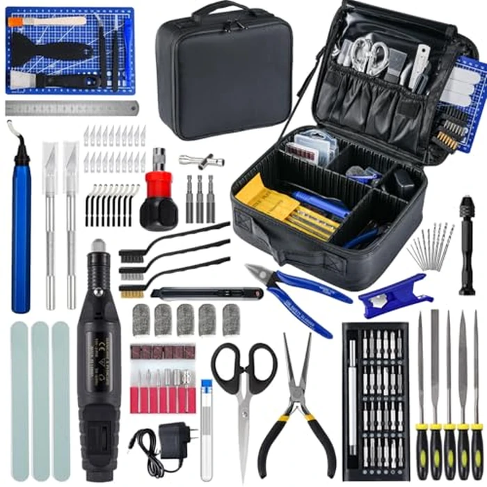 124Pcs 3D Printing Accessory Tools with Tool Bag for 3D Printer Modeler Basic Tools Diverse 3D Print Nozzle Cleaning Kit Mini Rotary Tool 3D Printer Tools for Remove/Trim and Finish 3D Print by AEORUM - Used - Very Good condition