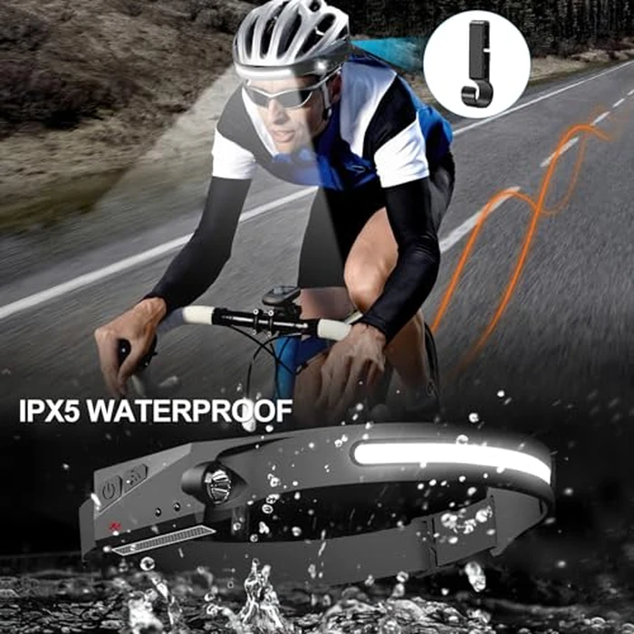 Bud K 12Pack LED Rechargeable Headlamp, 1000-Lumen IPX5 Waterproof Adult Headlamp with Motion Sensor, 230 degrees Wide Beam, 6 Modes, Lightweight, Ideal for Camping, Hiking, Running, and Cycling by Bud K - Image 5