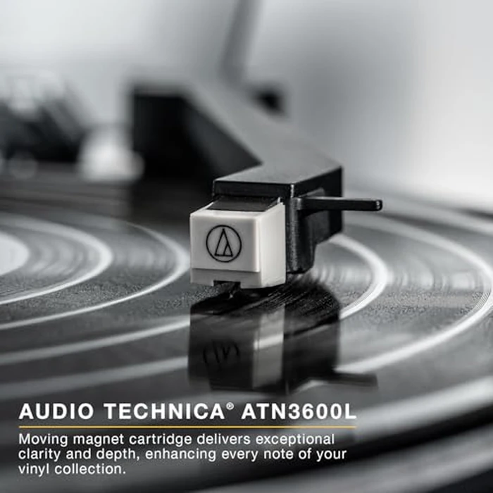 Victrola Fully Automatic Bluetooth Turntable w Audio Technica ATN3600L Cartridge, Automatic Repeat Function, 2-Speed Vinyl Record Player, Wireless Bluetooth Streaming, Preamp & Aluminum Platter Blue by Victrola - Image 6