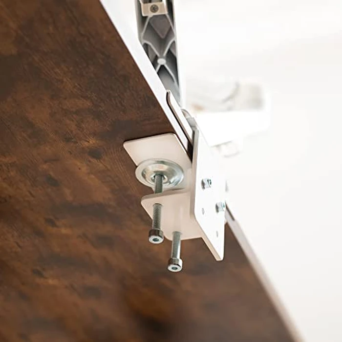 VIVO Steel Reinforcement Bracket Mount Plate for Thin, Glass, and Other Fragile Table Top Surfaces, Compatible with Most Monitor Stand C-Clamp Installations, Anti-Slip No Scratch, White, STAND-AC01RW by VIVO - Image 6