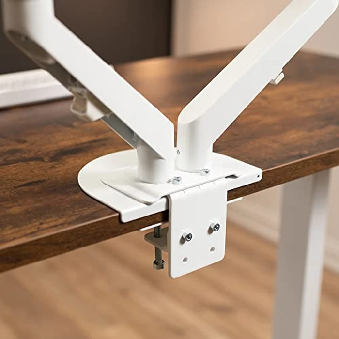 VIVO Steel Reinforcement Bracket Mount Plate for Thin, Glass, and Other Fragile Table Top Surfaces, Compatible with Most Monitor Stand C-Clamp Installations, Anti-Slip No Scratch, White, STAND-AC01RW by VIVO - Image 8