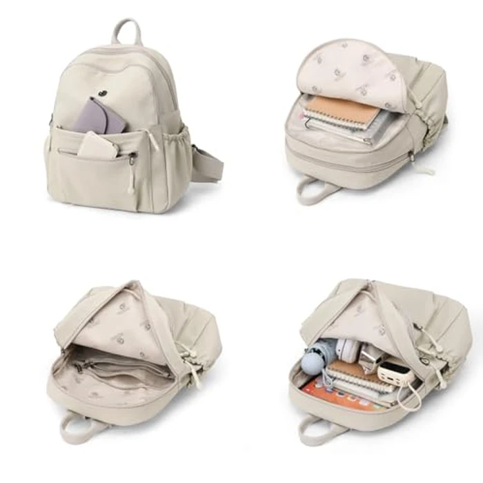 Tanweibago Mini Nylon Women Backpacks,11L Small Ladies backpacks Casual Lightweight Women Shopping Travel Daypack (Z-Caramel) by Tanweibago - Image 2