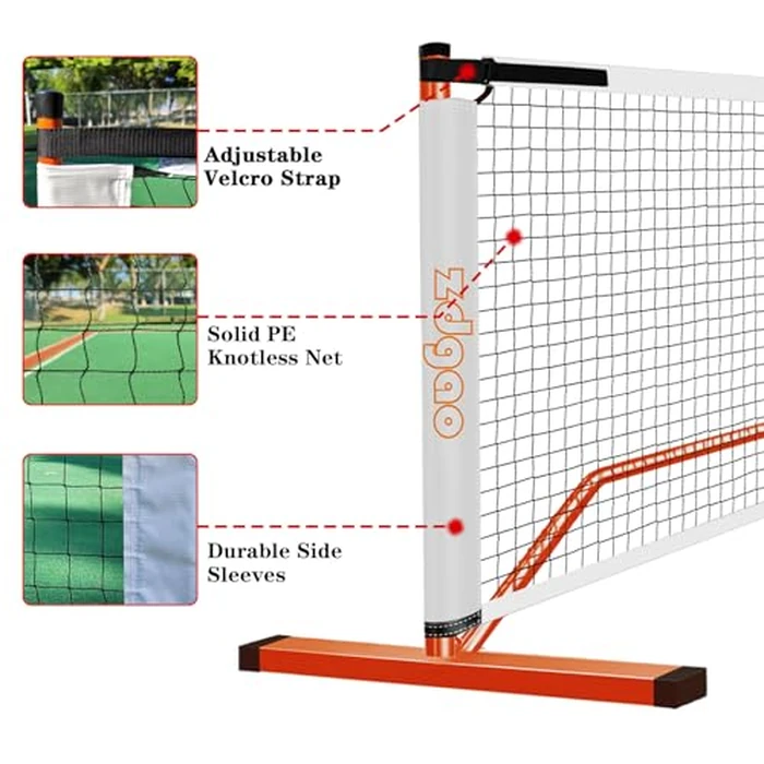 Portable Pickleball Net with Free Stand Frame for Indoor or Outdoor, Official Size 22 x 3ft w/Carrying Bag by Zdgao - Image 3